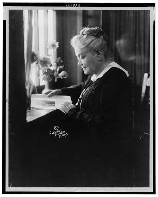 Laura Clay Miss Laura Clay, half-length portrait, seated at desk reading, facing left