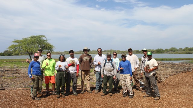 Group of people posing for the camera