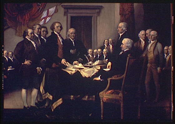 lt= Painting of the signing of the Declaration of Independence